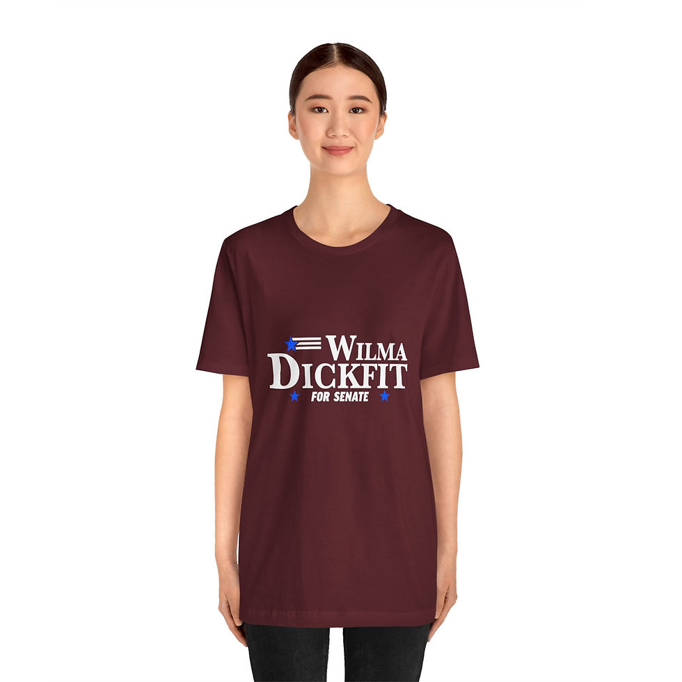 Thumbnail: Wilma Dickfit Hilarious Funny Political Unisex Jersey Short Sleeve Tee
