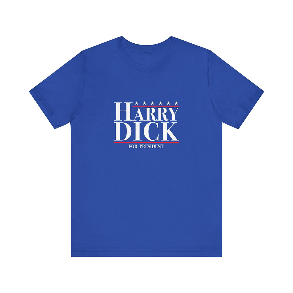 Thumbnail: Harry Dick Hilarious Funny Political Unisex Jersey Short Sleeve Tee