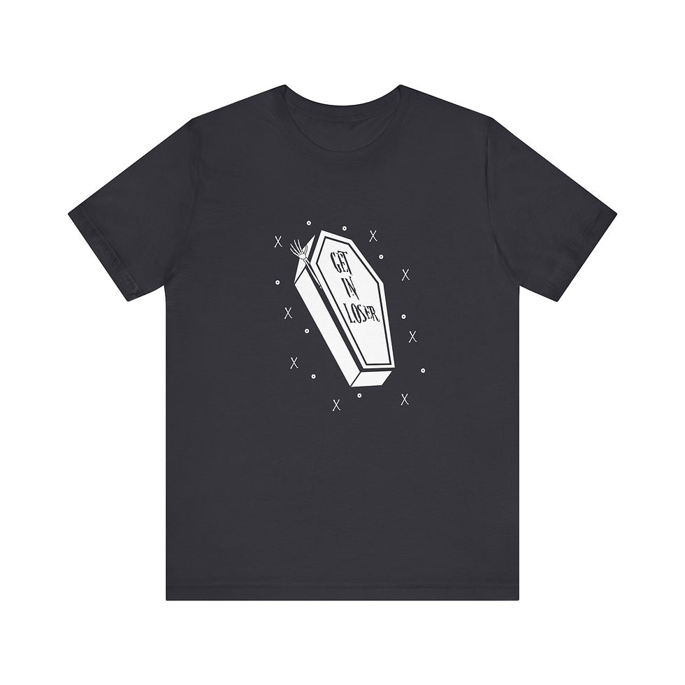 Thumbnail: Get In Losers - Skeleton Coffin Halloween Unisex Jersey Short Sleeve Tee