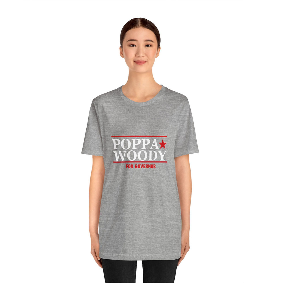 Thumbnail: Poppa Woody Hilarious Funny Political Unisex Jersey Short Sleeve Tee