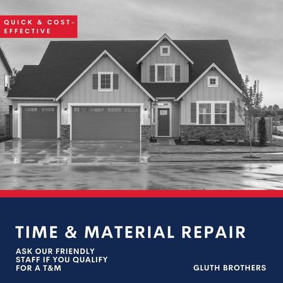 Gluth Brothers Roofing - Social Media Post - Time & Material Repair