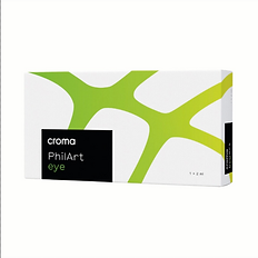 Croma PhilArt eye product packaging Polynucleotides. White box with green design.