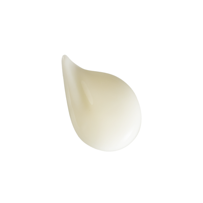 Thumbnail: A small drop of cream on white background, smooth, and perfect drop.