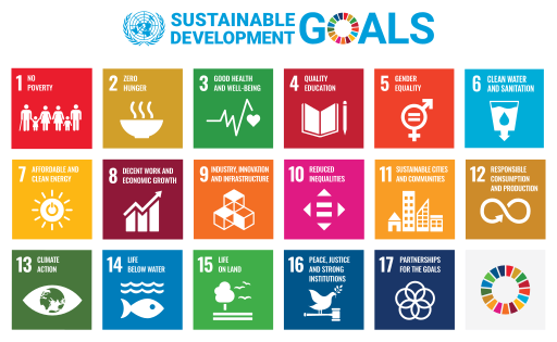 Overview of the 17 SDG goals of the United Nations