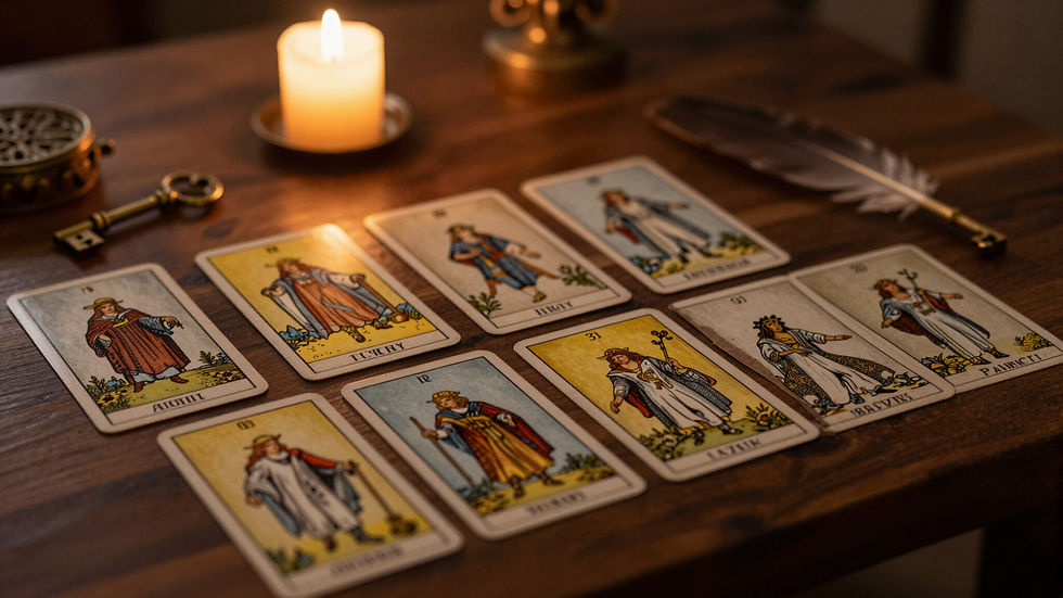 Tarot card spread for emotional and spiritual healing.