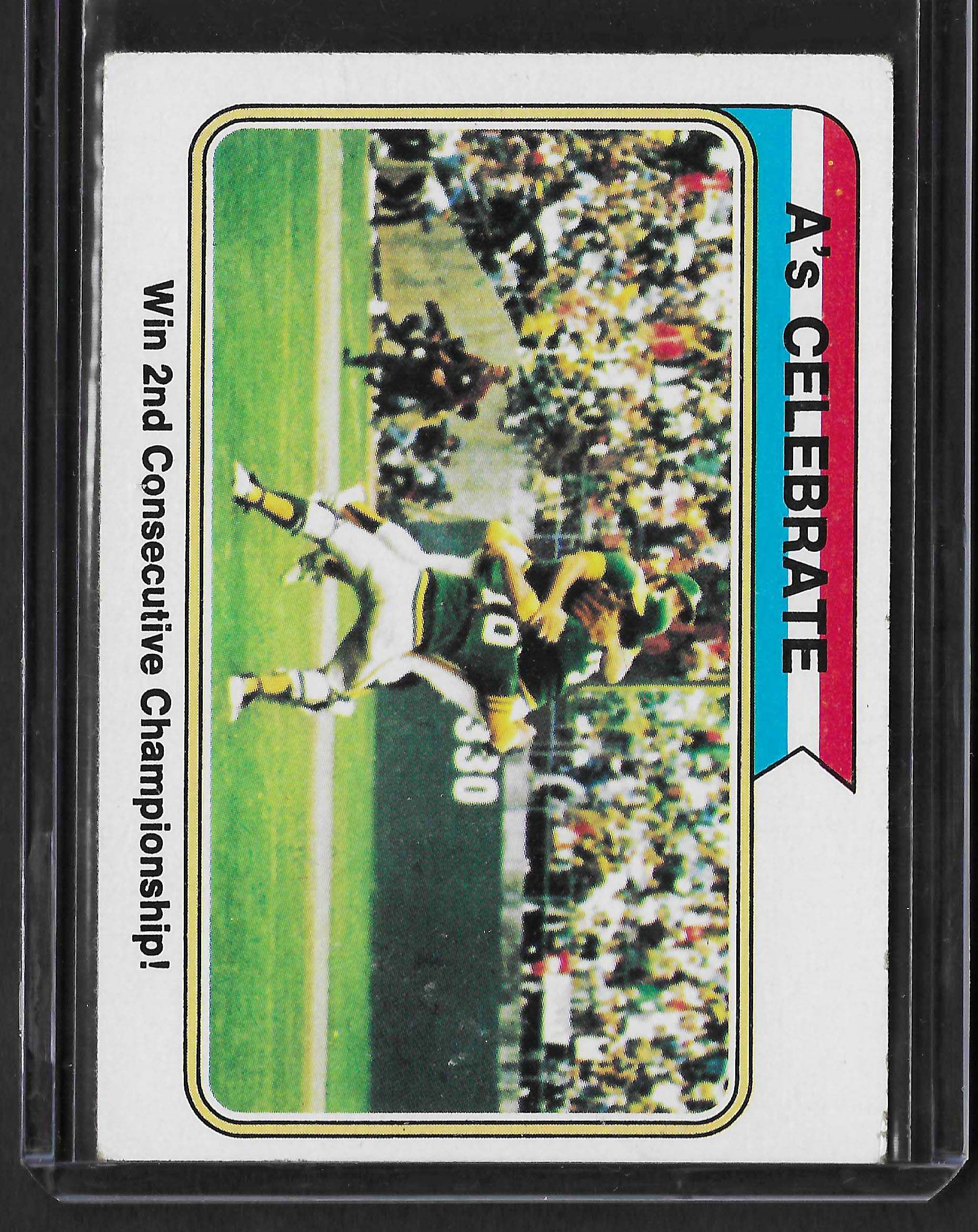 1974 World Series A's Win 2nd Topps 479