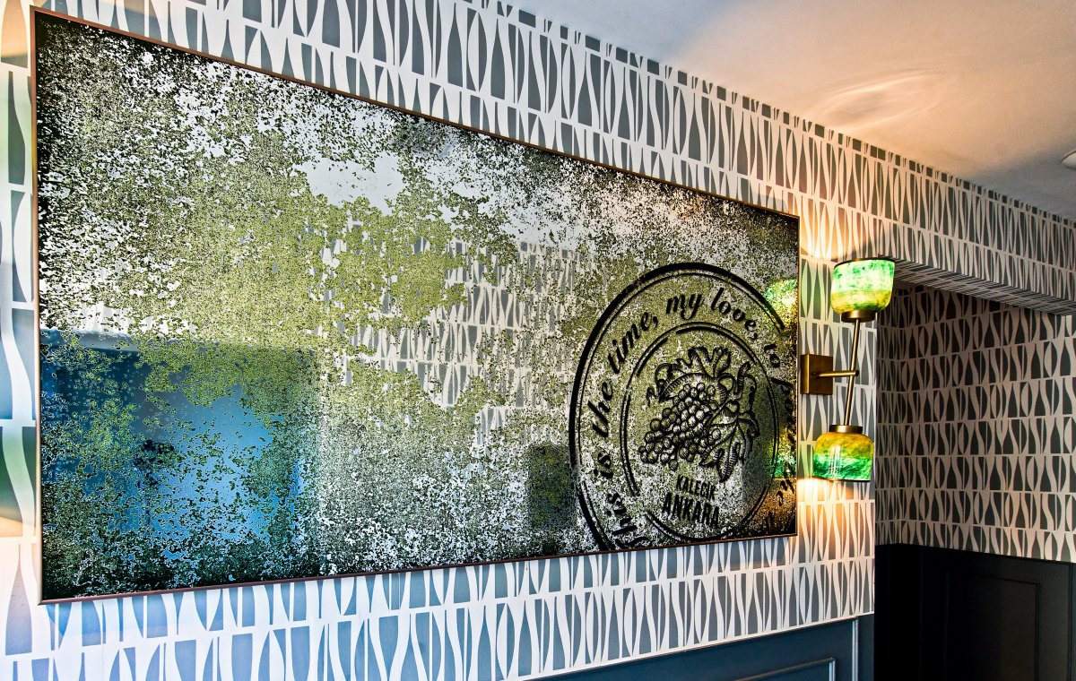 Large Lightweight Luminux Framed Antique Mirror - Marmara Hotel in NYC