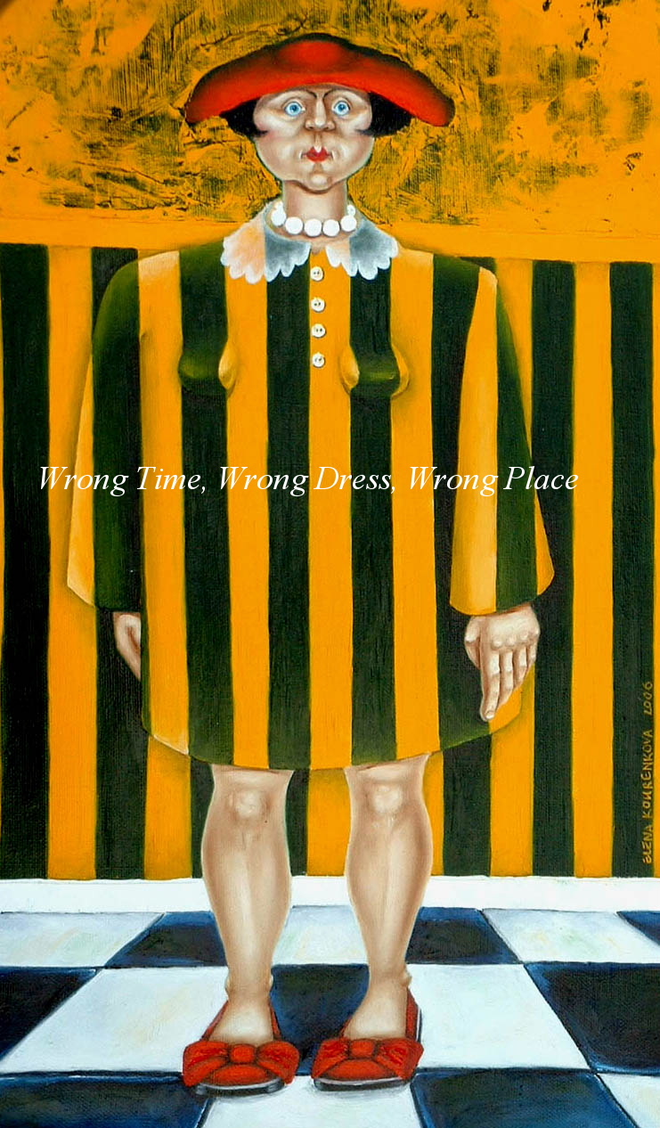 humorous original oil painting