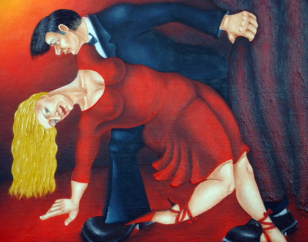 quirky figurative romance painting