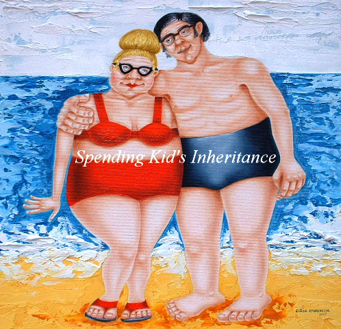 seaside couple,mum&dad painting gift