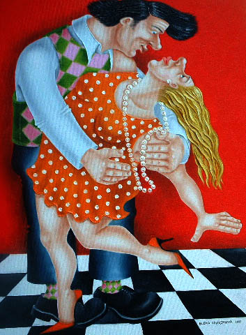 Quirky romance painting