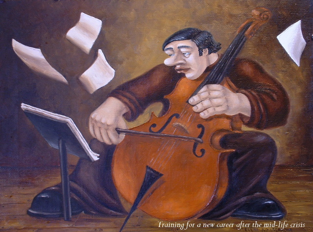 quirky figurative musical painting