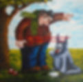 A man with a disobedient schnauzer 