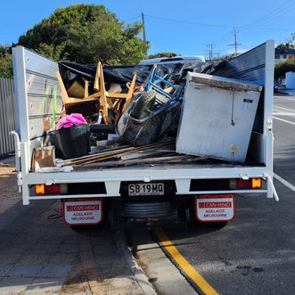 truck loaded with rubbish