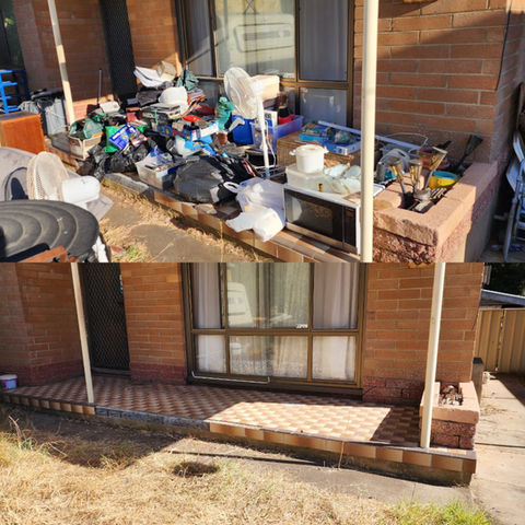 rubbish removal before and after