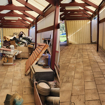 Carport rubbish clean up in Morphett Vale