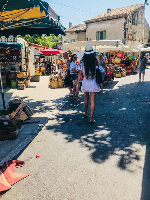 Provence, approaching a food market with excitement and trepidation