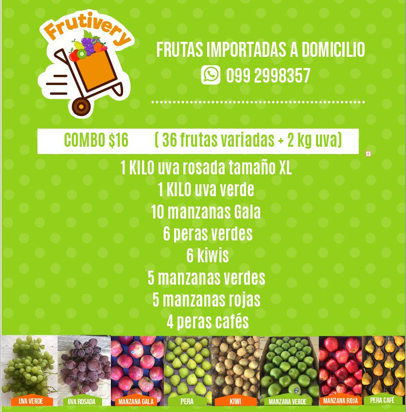 Frutas importadas a domicilio