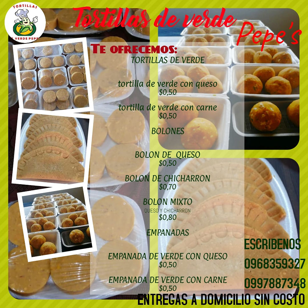 Tortillas de verde, bolones y empanadas