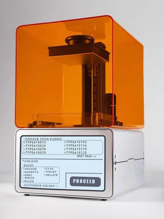 The garment 3D printer, I used photoshop to create this schematic diagram.