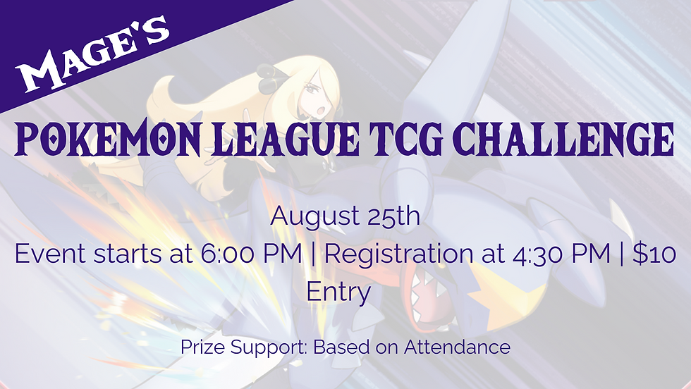 Pokemon League August TCG Challenge