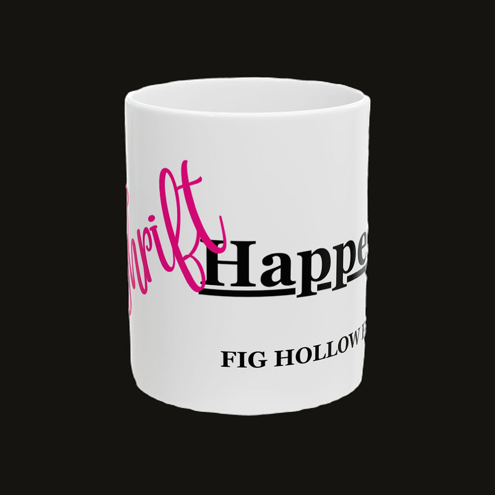 Thumbnail: Ceramic Coffee Mug, Thrift Happens, Gift for Thrifters, Coffee Lover's Gift