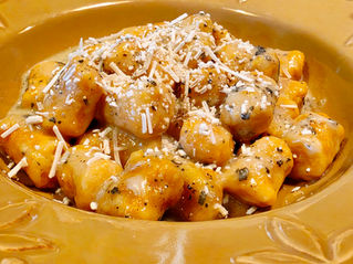 Sweet Potato Gnocchi with Brown Butter Sage Cream and Mizithra