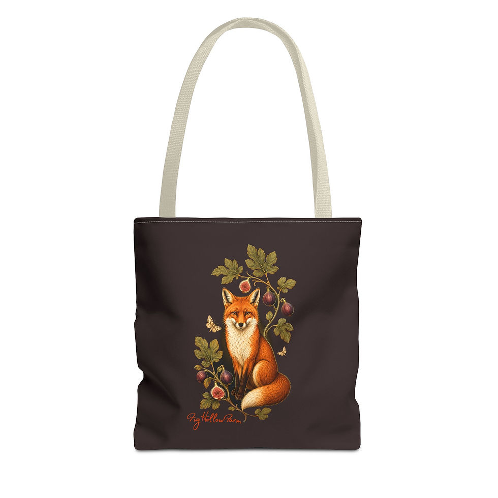 Thumbnail: Fox Among the Figs Woodland Market Bag | Gift for Fox Lovers | Farm & Fauna Tote 8