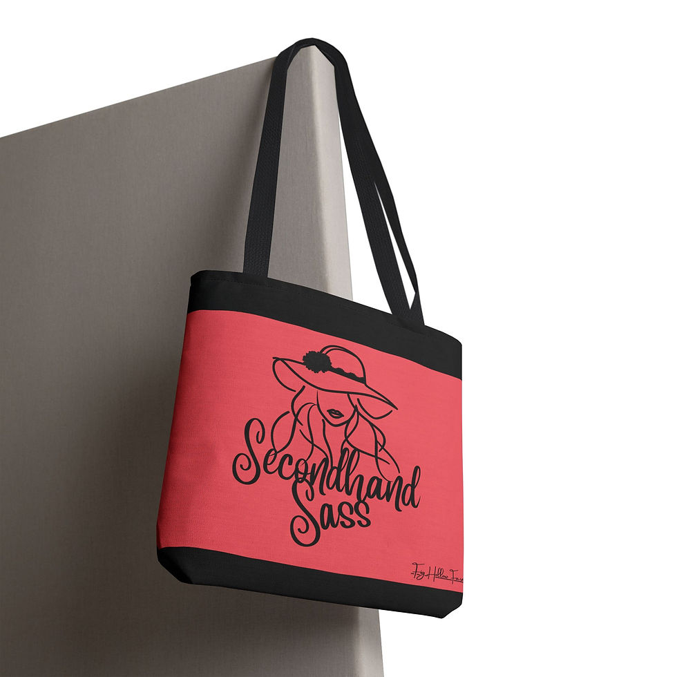 Thumbnail: Secondhand Sass Stylish Tote, Chic Shopping Bag, Unique Gift for Thrifters 6