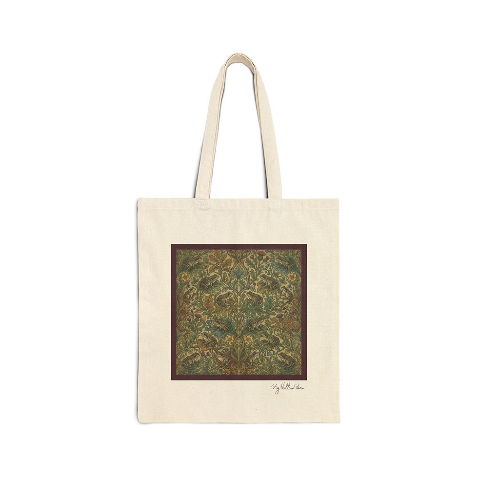 Thumbnail: Vintage Inspired Botanical Frog Canvas Tote Bag | Shopper Bag | Farm & Fauna 3