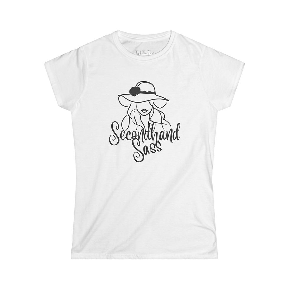 Secondhand Sass Fashion Tee, Vintage Style Shirt, Gift for Thrifting Lovers Front View