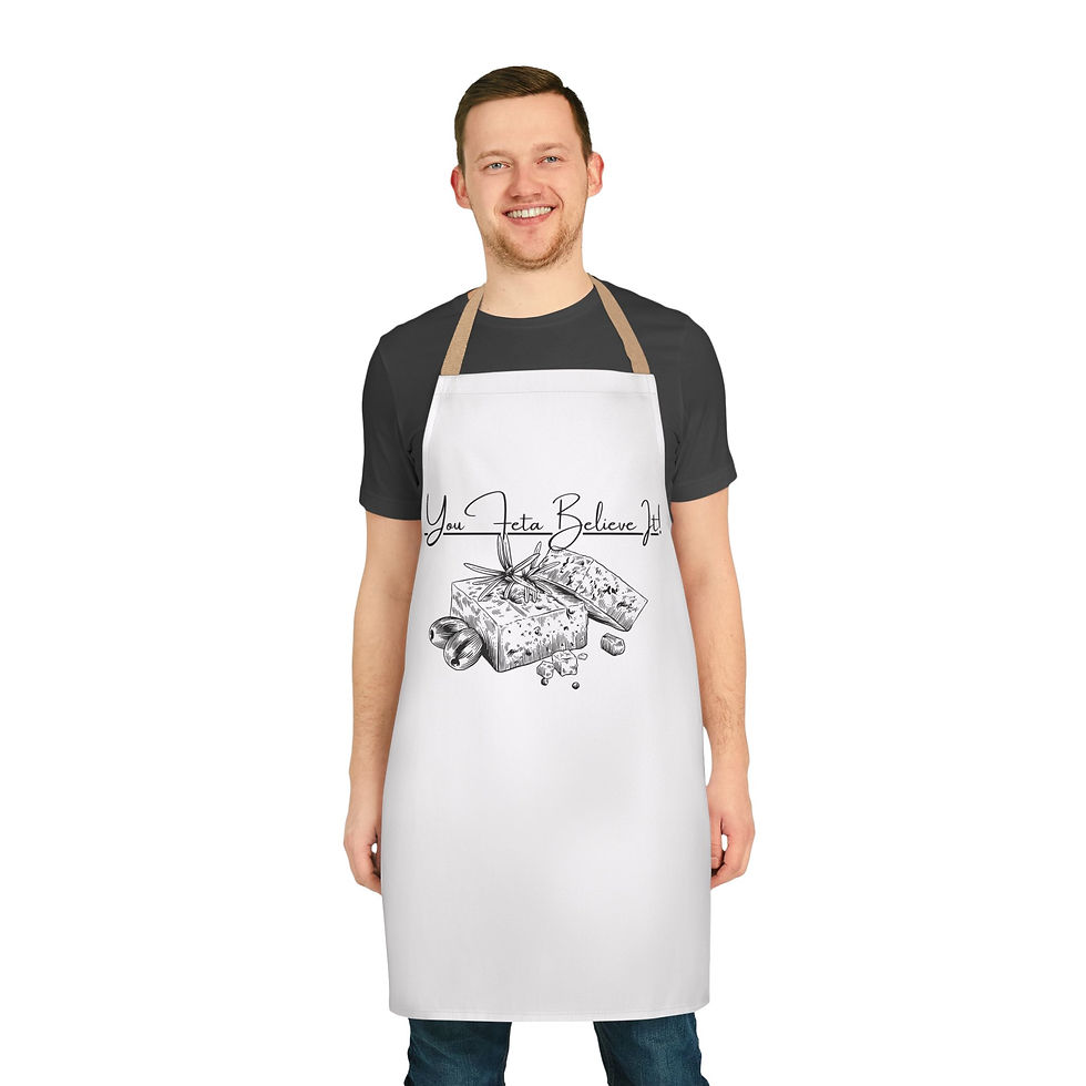 Thumbnail: Funny Feta Cheese Apron with 5-Color Straps - Perfect Gift for Home Cooks! 6
