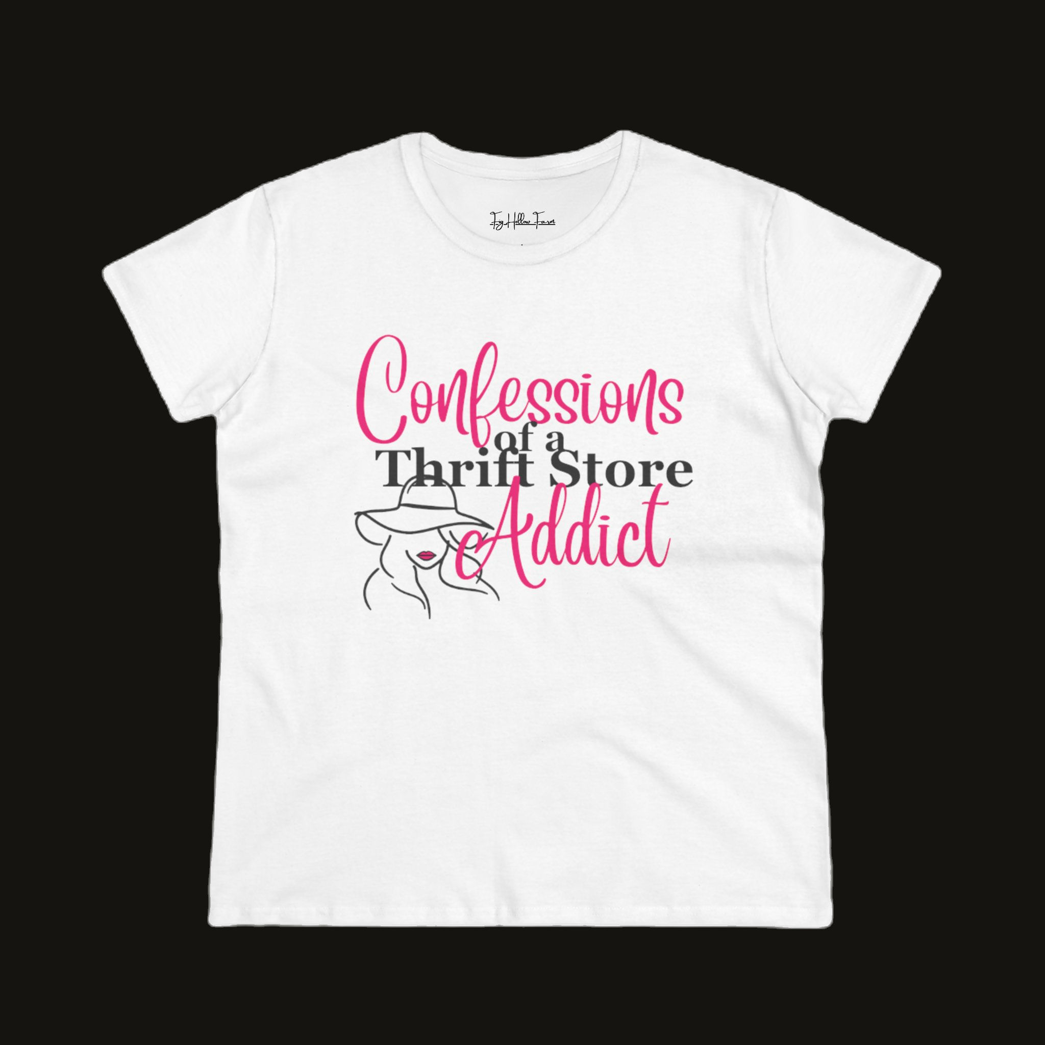 Women's Apparel Line, Confessions of a Thrift Store Addict, Funny Quotes on Back