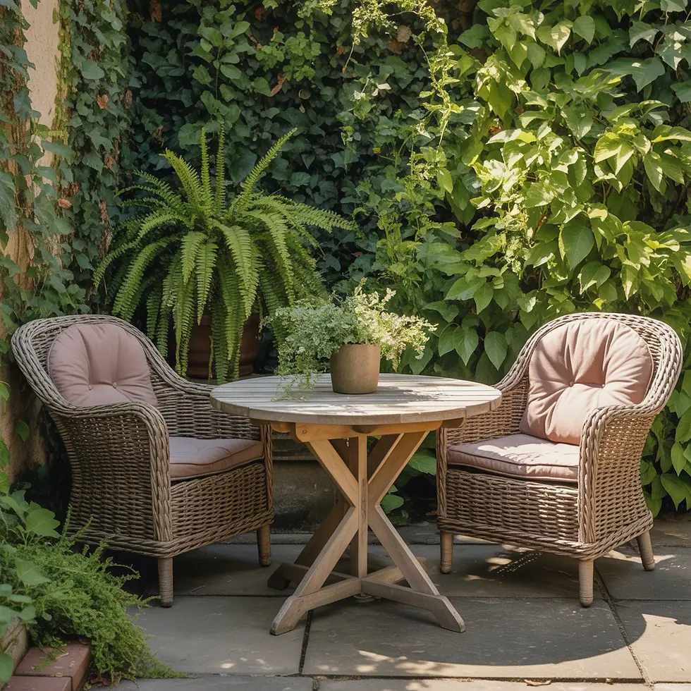 High angle view of a vertical garden lush with vibrant greenery