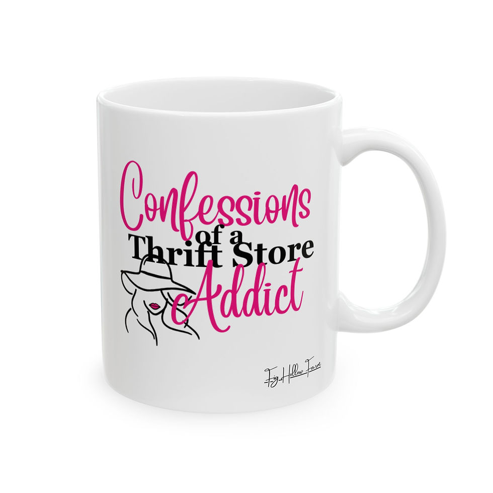 Thumbnail: Funny Gift for Thrift Store Addicts, Confessions Line Coffee or Tea Mug 4