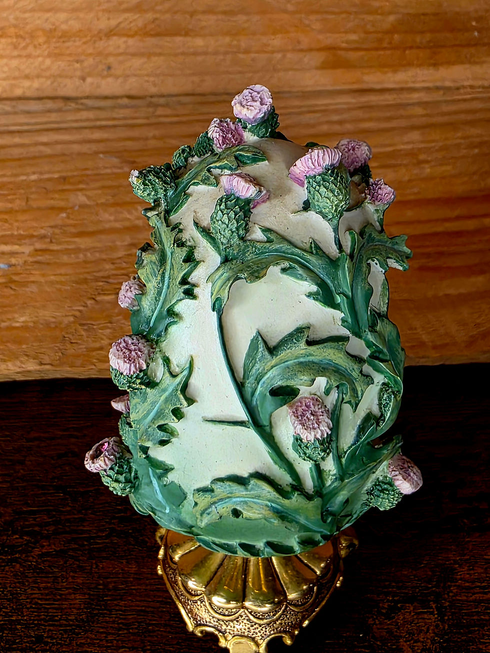 Thumbnail: Franklin Mint House of Faberge Hummingbird Egg Figurine, Image 14