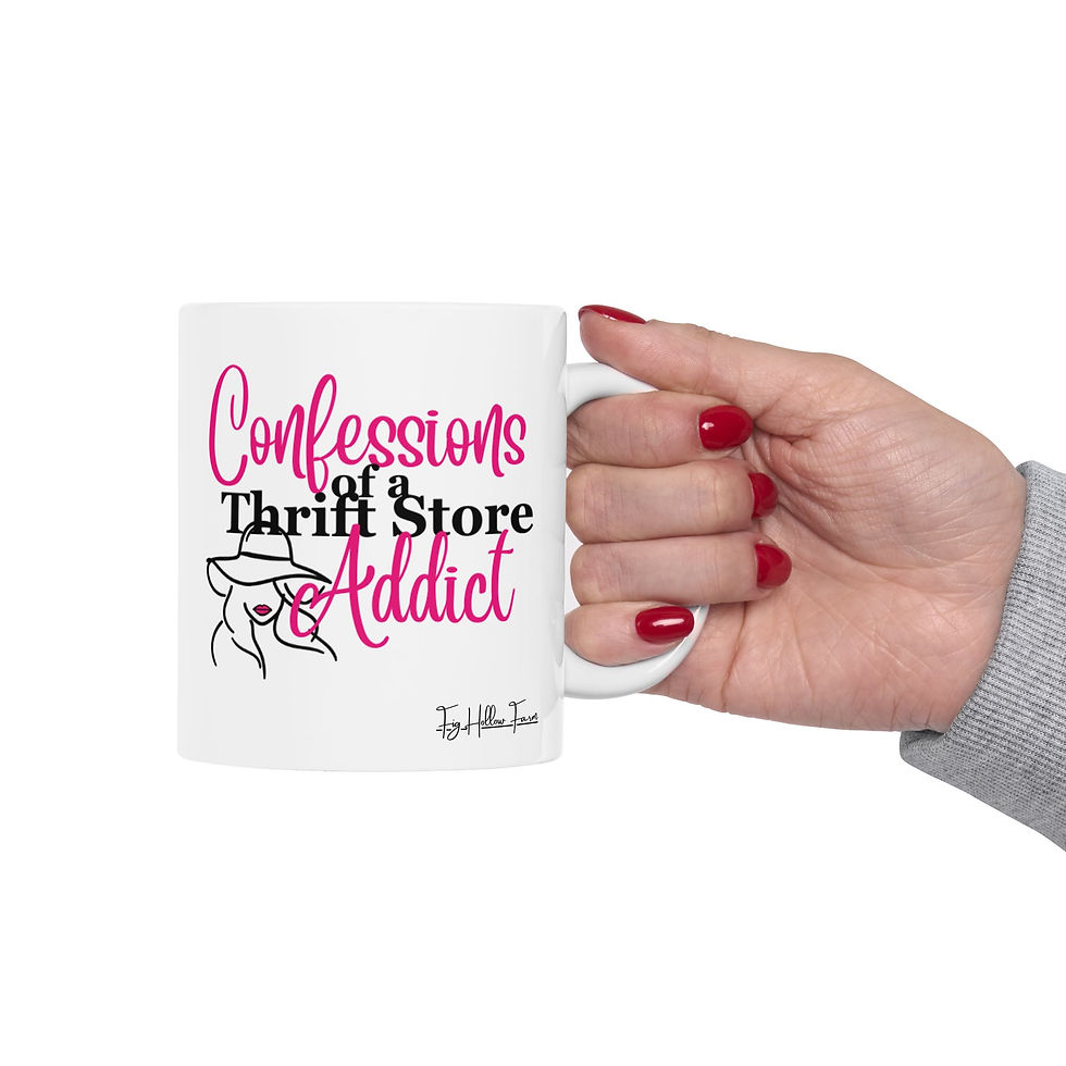 Thumbnail: Funny Gift for Thrift Store Lovers, I Thrift Harder Than I Exercise Mug 4
