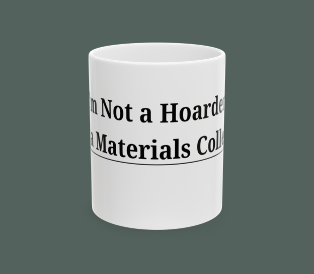 White Ceramic Mug for Knitters and Crafters