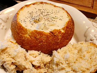 Twisted Chowder in a Sourdough Bread Bowl