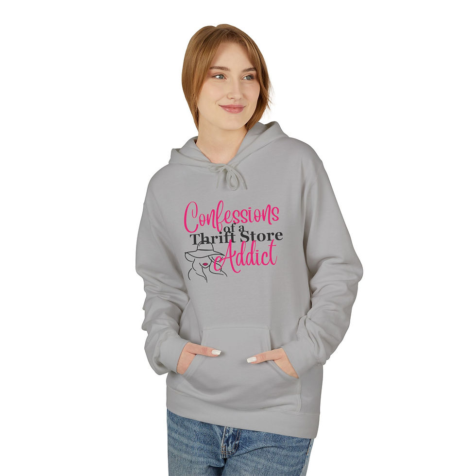 Thumbnail: Confessions Line, Thrift Store Addict Hoodie, Thrift Lover Gift, Casual Wear 3