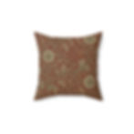 Cottagecore Style Floral Throw Pillow | Rust Botanical Pattern | Farm & Fauna 2
