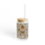 Cottagecore Strawberry and Mushroom Sipper Glass | Farm & Fauna Botanical Glass 2