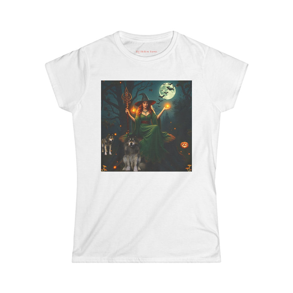Women's Halloween Graphic Tee, Witchy Apparel, Spooky Season Top 2