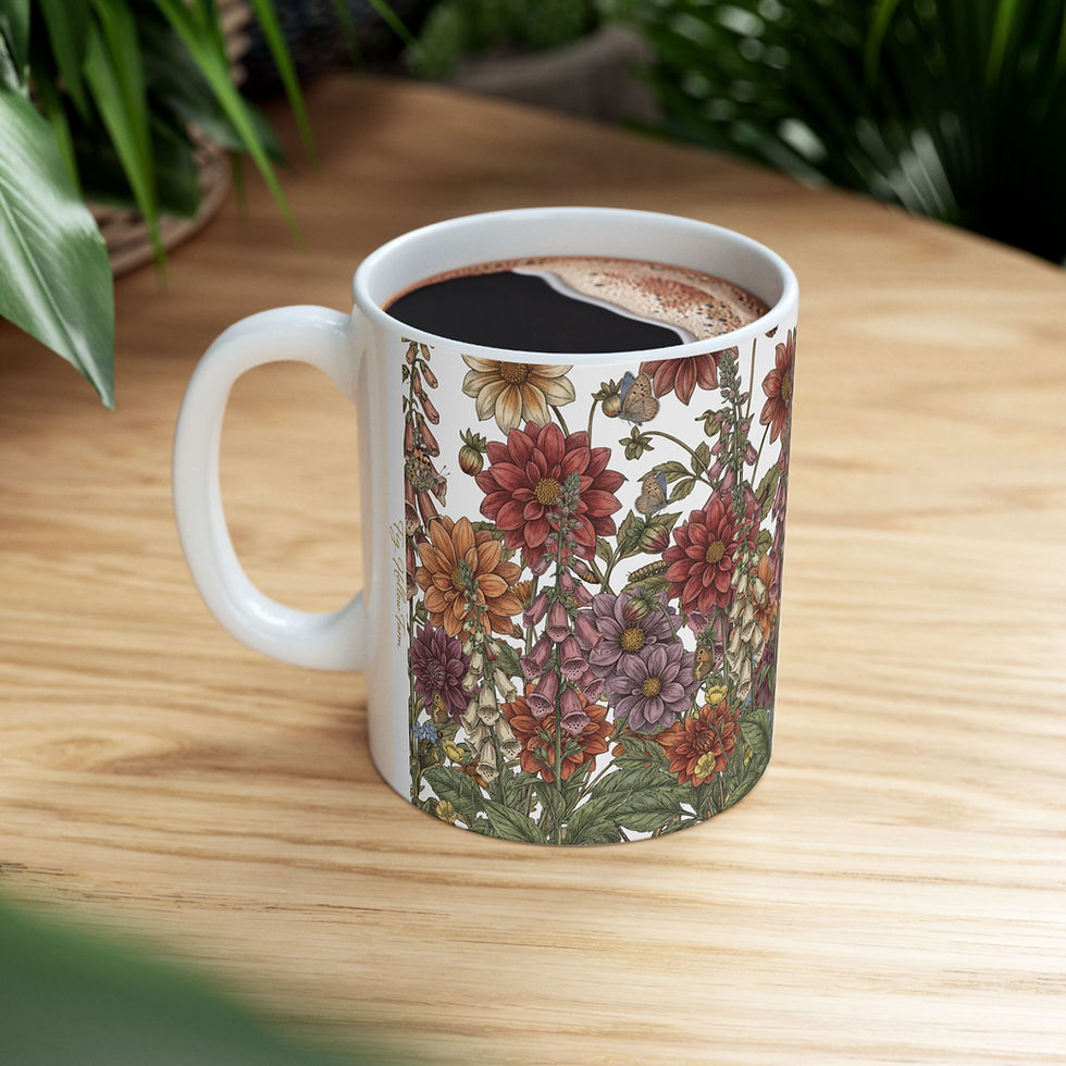 Vintage Wildflower Ceramic Mug | Botanical Tea & Coffee Cup | Farm & Fauna 6