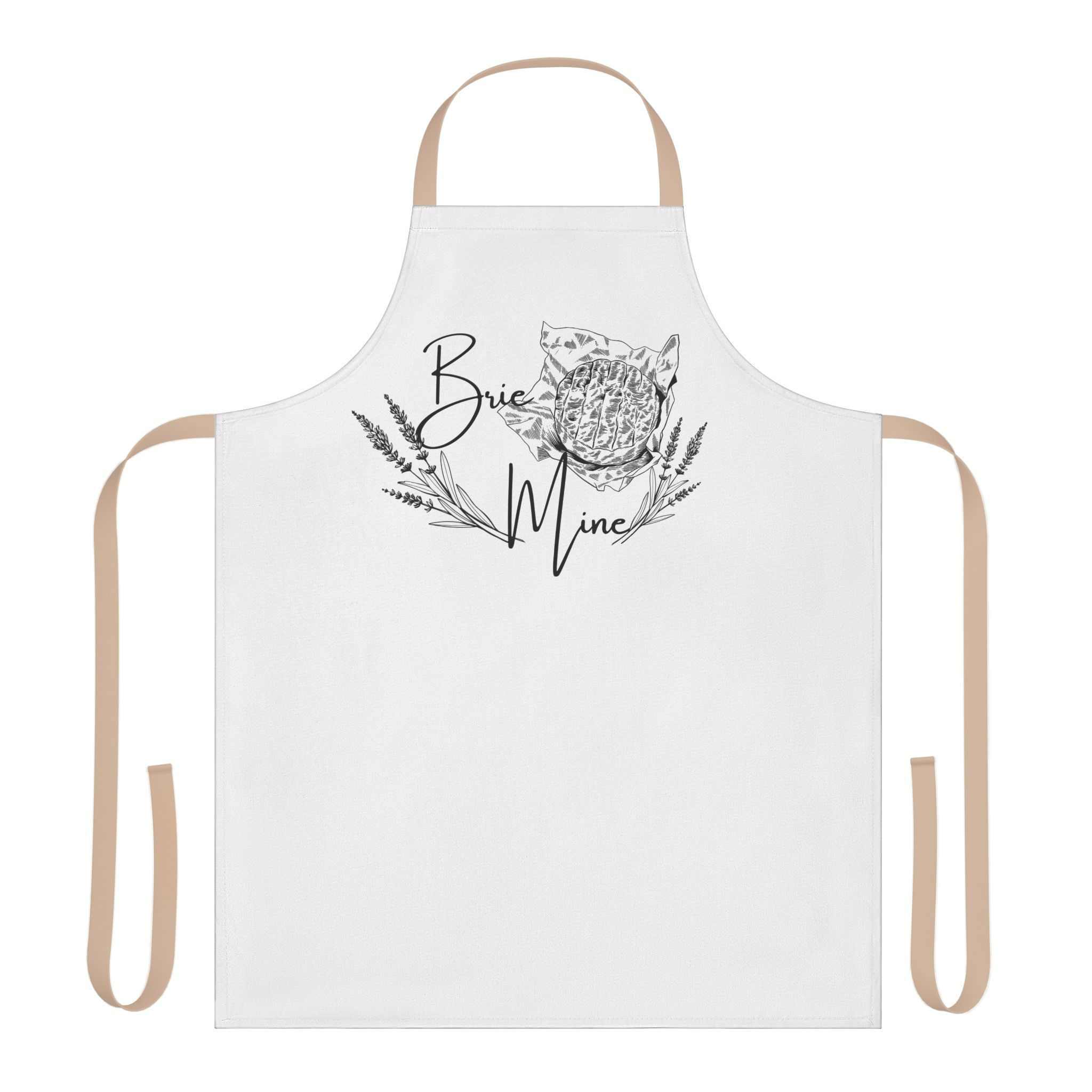 Brie Mine Apron, Kitchen Humor, 5-Color Straps