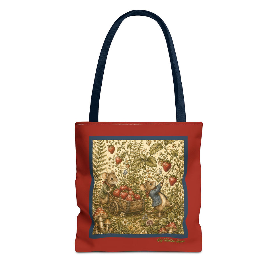 Farm & Fauna Strawberry Harvest Friends Tote Bag | Storybook Market Tote 2