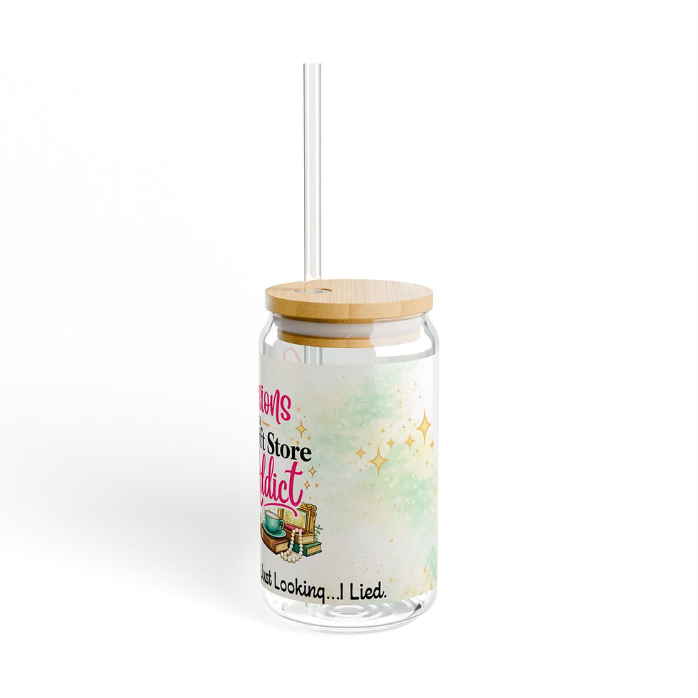 Thumbnail: Confessions Line Just Looking Sipper Glass 16oz Humorous Shopper Drink Tumbler 4