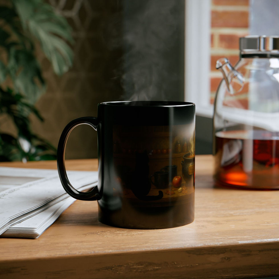 Cider Season Black Mug, Cozy Autumn Drinkware, Sip Smile Repeat Coffee Mug 2
