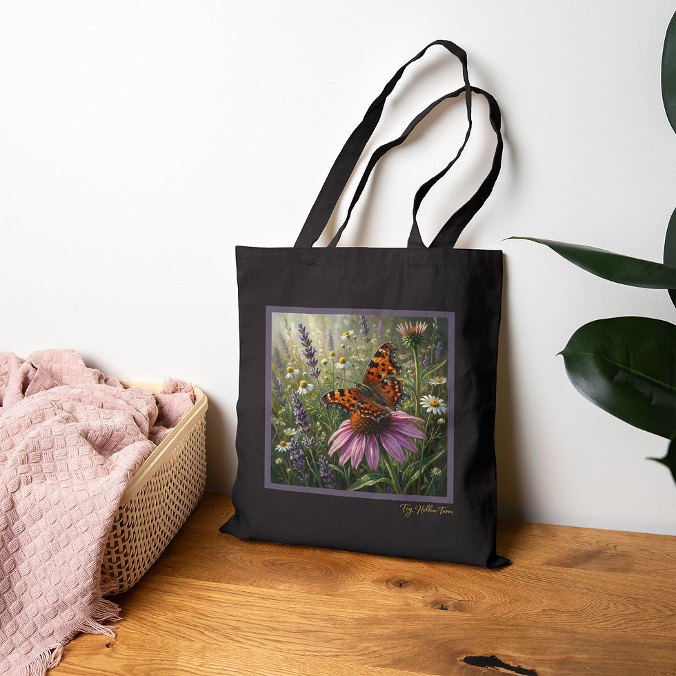 Thumbnail: Butterfly & Coneflower Canvas Tote | Reusable Shopper Bag | Farm & Fauna 7