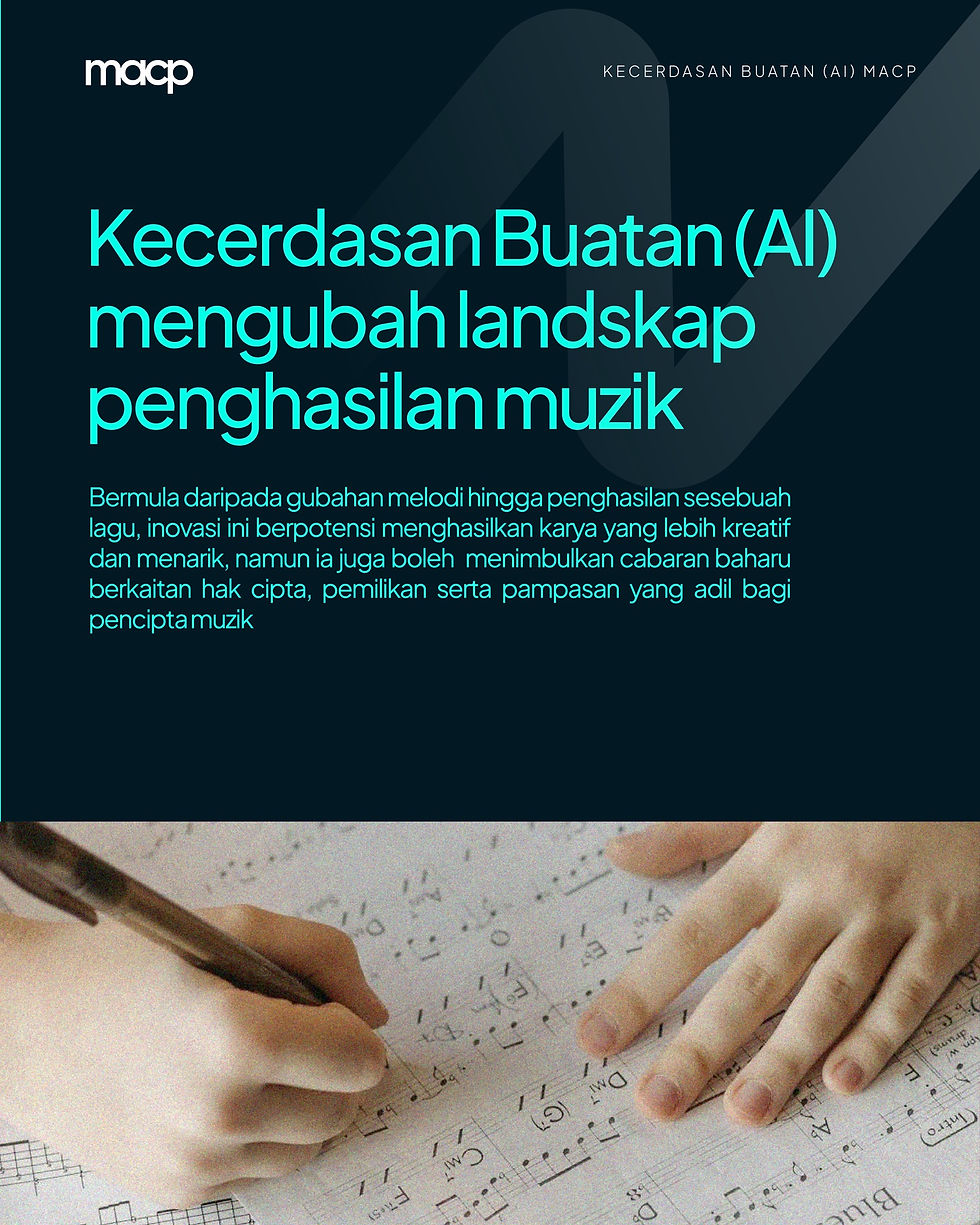 MACP Tetapkan Garis Panduan AI Untuk Hak Cipta Muzik